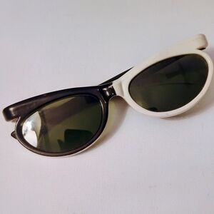 Two-Tone Black and White Sunglasses